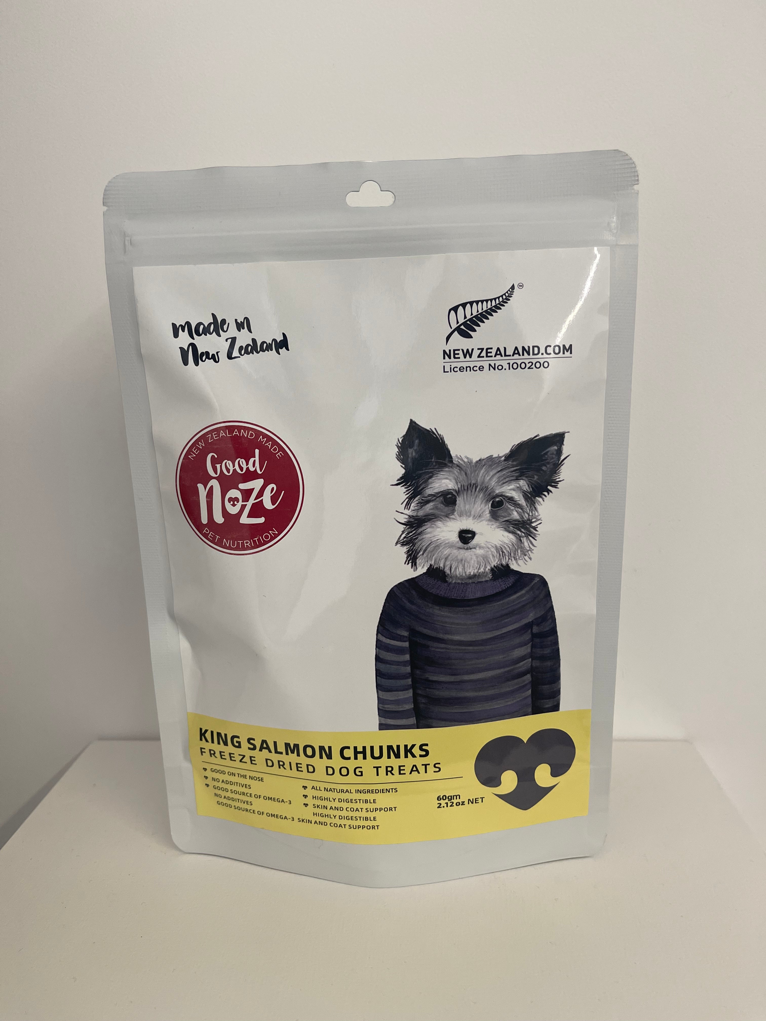 King Salmon Chunks Dog Treats 60g